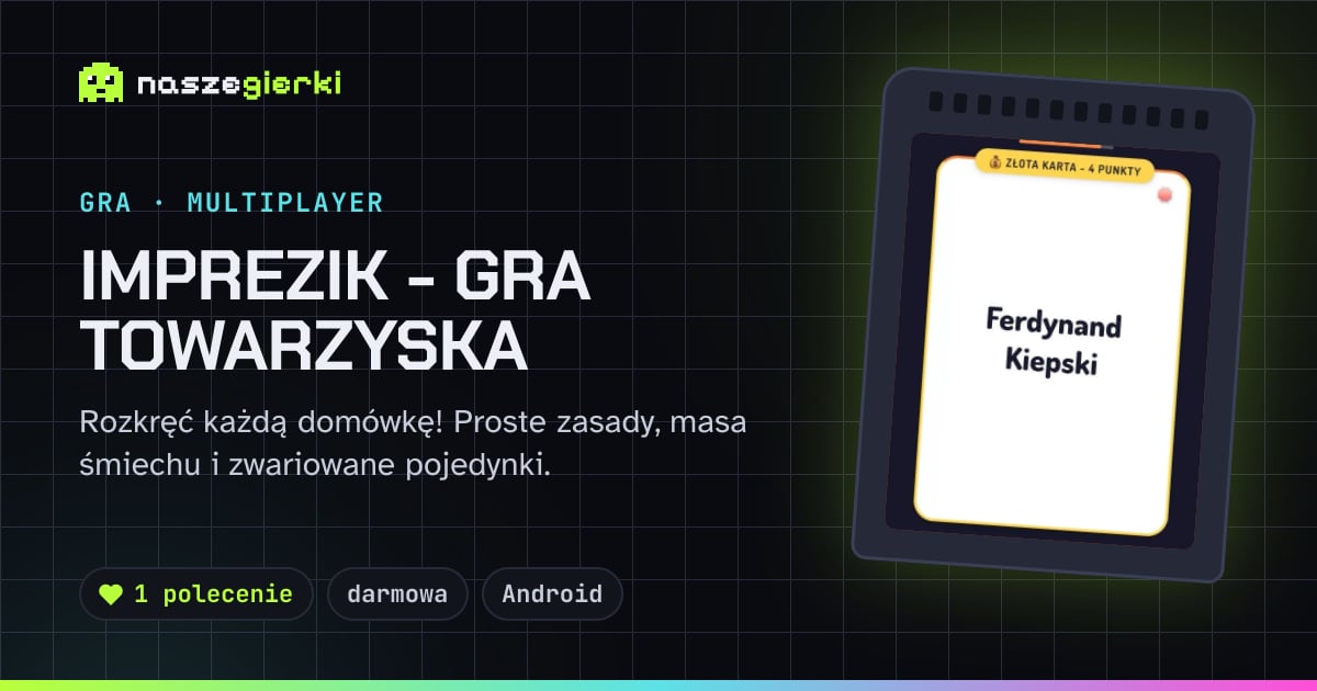 Podgląd linku do gry Imprezik - Gra Towarzyska